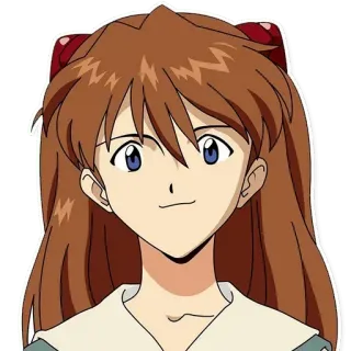 🔷 Asuka Langley Soryu Neon Genesis Evangelion Anime, Cartone animato, Ragazza, Asuka, Evangelion telegram sticker
