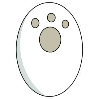 👋 яйцо, круг, овал, форма, дизайн, простой telegram sticker