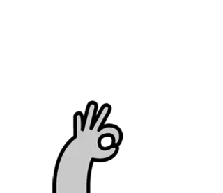 ⚪️ gesto, mano, ok, ofensivo, símbolo whatsapp sticker