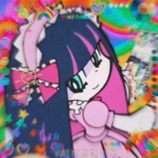 😊 Stocking Anarchy Panty & Stocking with Garterbelt Anime, Mangá, Desenho animado, Personagem, Stocking Anarchy, Panty & Stocking telegram sticker