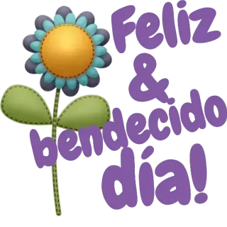 🌞 Feliz e abencoado dia! цветок, привет, счастливый, благословенный, день, позитивный whatsapp sticker