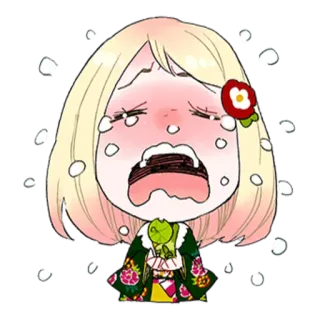 😭 chorando, triste, anime, desenho animado, emocional, angustiado whatsapp sticker