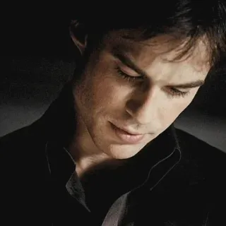 🦇 Damon Salvatore The Vampire Diaries portret, mężczyzna, aktor, serial TV, wampir telegram sticker