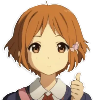 👍 Anime, Cartone animato, Ragazza, Carina, Pollice in su, Positivo telegram sticker