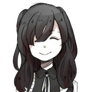 😄 Anime, Chica, Personaje, Ilustración, Lindo, Sonriendo telegram sticker