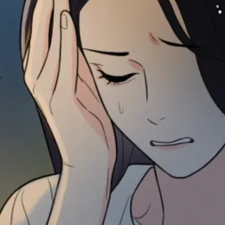 🖤 triste, chateado, frustrado, estressado, preocupado, preocupado whatsapp sticker