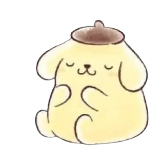 🍮 Pompompurin cartoon, cute, dog, pompompurin, sanrio telegram sticker