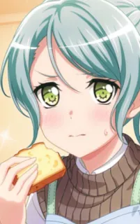 😯 anime, girl, cute, toast, illustration, manga telegram sticker