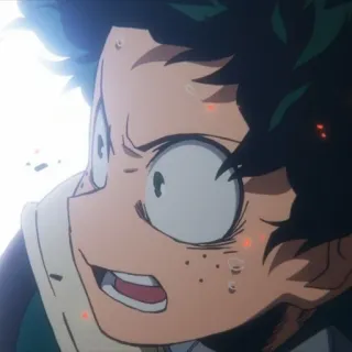 😳 Izuku Midoriya My Hero Academia Anime, My Hero Academia, Izuku Midoriya, Deku, Charakter, Manga whatsapp sticker