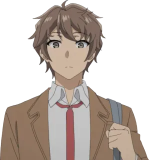 🙄 Anime, Männlich, Teenager, Sakuta, Azusagawa, Bunny Girl Senpai telegram sticker