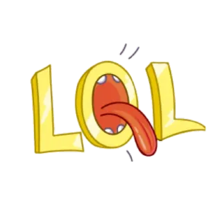 😂 LOL ridere, emoji, espressione, lingua, divertente, lol telegram sticker