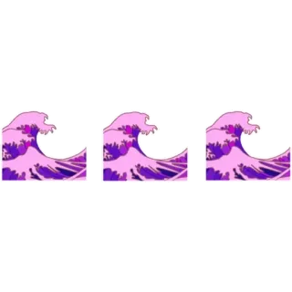 🌊 คลื่น, ทะเล, มหาสมุทร, น้ำ, สีม่วง, สีชมพู, สุนทรียศาสตร์ telegram sticker