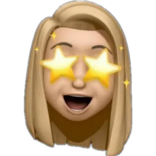 🤩 Эмодзи, Звезда, Лицо, Блестящий, Счастливый telegram sticker