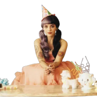 🙂 Melanie Martinez cantante, cumpleaños, fiesta, dollcore, Melanie Martinez telegram sticker