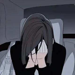 🔮 看漫画 Anime, Triste, Depressione, Emozionale, Piangendo telegram sticker