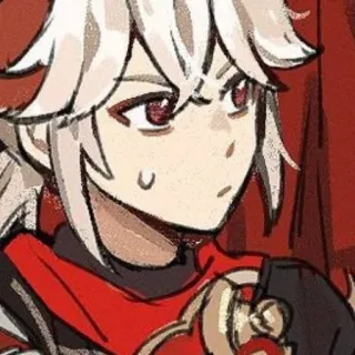 😳 Kaedehara Kazuha Genshin Impact 动漫, 枫原万叶, 原神, 电子游戏, 卡通 telegram sticker