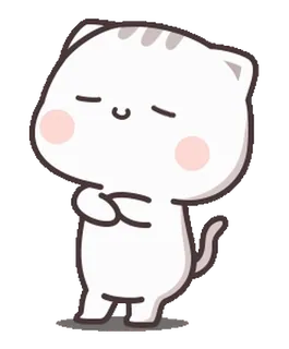 😌 gato, fofo, animal, adesivo, kawaii telegram sticker