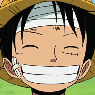😊 Luffy One Piece Anime, One Piece, Luffy, Desenho animado, Chapéu de palha, Aventura, Pirata telegram sticker