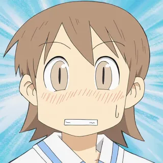😨 Yukko Nichijou Anime, Nichijou, Yukko, Meme, Divertido whatsapp sticker