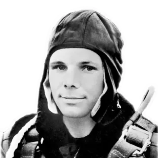 🎧 Yuri Gagarin Yuri Gagarin, cosmonaut, space, pilot, USSR, Soviet Union, first man in space telegram sticker