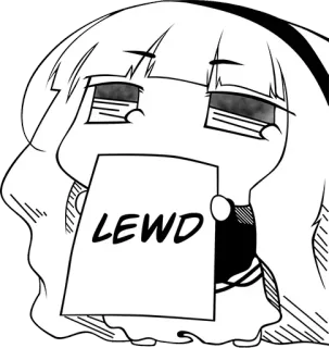 😶 LEWD 动漫, 漫画, 涩情 telegram sticker