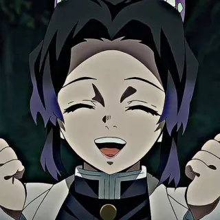 🦋 Shinobu Kocho Demon Slayer Shinobu Kocho, Demon Slayer, Anime, Karakter, Senyum, Bahagia telegram sticker