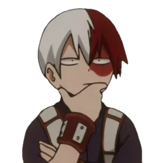 🤔 Shoto Todoroki My Hero Academia Anime, Shoto Todoroki, My Hero Academia, Cartoon, Charakter whatsapp sticker