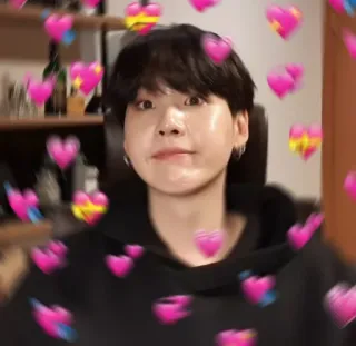 ❣️ Suga Suga, BTS, Kpop, heart, idol telegram sticker