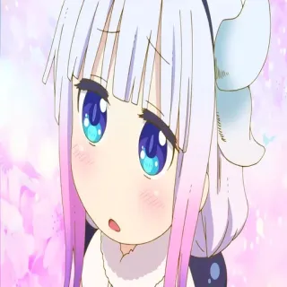 💋 Kanna Kamui Miss Kobayashi's Dragon Maid Anime, Kanna, süß, Drache, Kanna Kamui, Anime Mädchen telegram sticker
