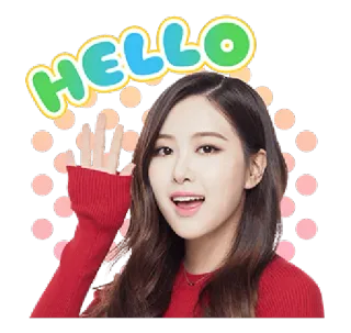 👋 HELLO hola, saludo, chica, saludando, amigable telegram sticker