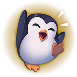 🙌 펭귄, 귀여운, 행복한, 만화, 동물 telegram sticker