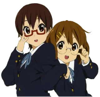 🤓 Anime, Mädchen, Schuluniformen, Süß, Cartoon, Illustration whatsapp sticker