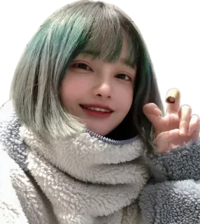 😍 ผู้หญิง, เอเชีย, นิ้วกลาง, น่ารัก, ผู้หญิง telegram sticker