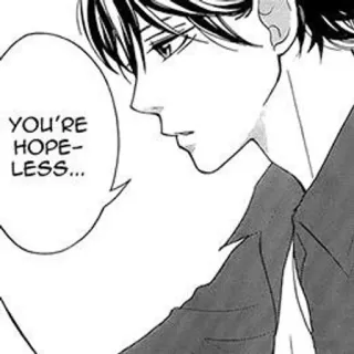 🐱 YOU'RE HOPELESS... Anime, Manga, Senza speranza, Fumetto, Disegno, Illustrazione telegram sticker