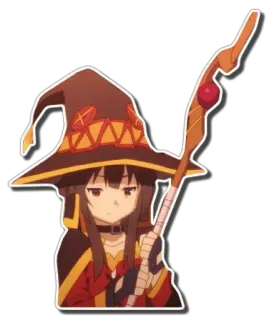 😑 Megumin Konosuba Anime, Magie, Magicien, Fantasy, Megumin, Konosuba whatsapp sticker