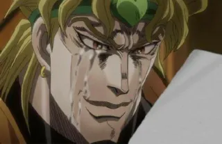 😭 Dio Brando JoJo's Bizarre Adventure dio, weinen, anime, jojo, jojos bizarre abenteuer, traurig telegram sticker