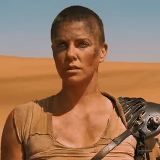 😕 Furiosa Mad Max: Fury Road furiosa, mad max, warrior, desert, movie, post apocalyptic, action, charlize theron whatsapp sticker