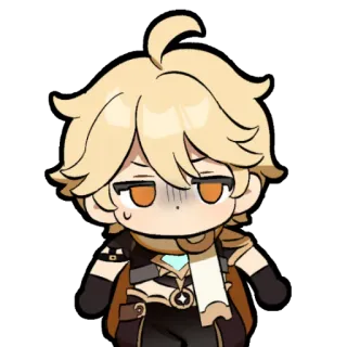 ✨ Aether Genshin Impact Äther, Genshin Impact, Chibi, Anime, Reisender telegram sticker