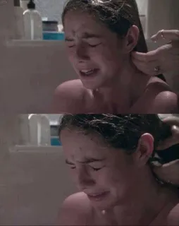 ➰ sad, crying, emotional, tears, shower telegram sticker