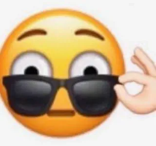 😳 Emoji, Sonnenbrille, Cool, Gesicht, Ausdruck telegram sticker