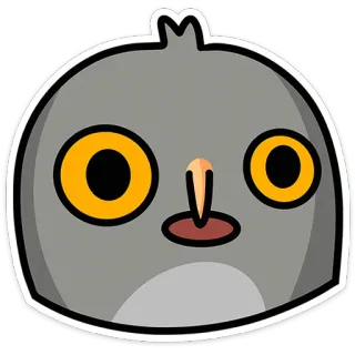 🦉 chim, hoạt hình, nhãn dán, dễ thương, động vật whatsapp sticker