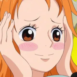 🥰 Nami One Piece 动漫, 娜美, 海贼王, 角色, 可爱 telegram sticker