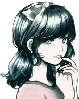🙂 Anime, Fille, Personnage, Art, Illustration, Portrait telegram sticker