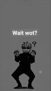 ❔ Wait wot? Anime, Pregunta, Divertido, Sarcasmo, Curioso telegram sticker