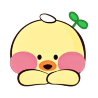 🐥 chick, cute, animal, yellow, pink cheeks, kawaii, cartoon telegram sticker