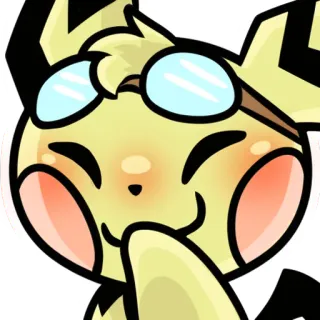 😂 Pichu Pokemon Pichu, Pokemon, goggles, cute, happy, anime, gaming, sticker telegram sticker