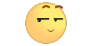 🙄 emoji, smug, expression, face, sticker telegram sticker