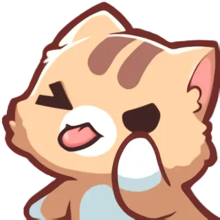 🤪 แมว, น่ารัก, สัตว์, การ์ตูน, สติกเกอร์ telegram sticker