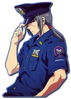 😒 Polisi, Anime, Polisi, Kartun, Pria, Seragam telegram sticker