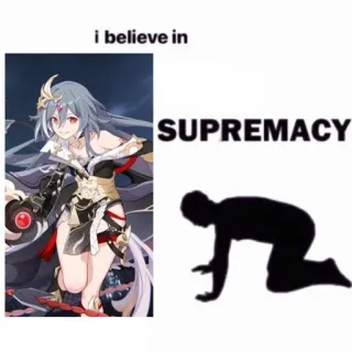 ❤️ I believe in
SUPREMACY supremacia, crença, anime, personagem, meme whatsapp sticker